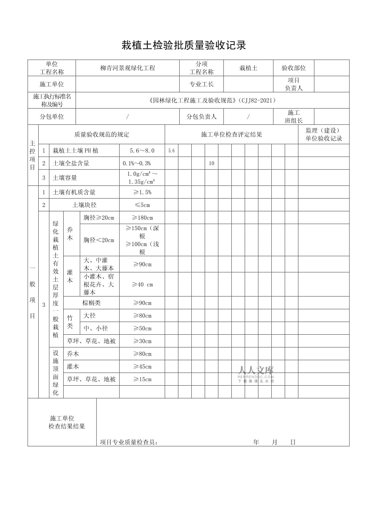 《園林綠化工程施工及驗收規(guī)范》表格3優(yōu)質(zhì)資料